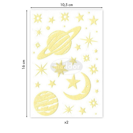 detail Samolepky Maildor Initial phospho Planetky