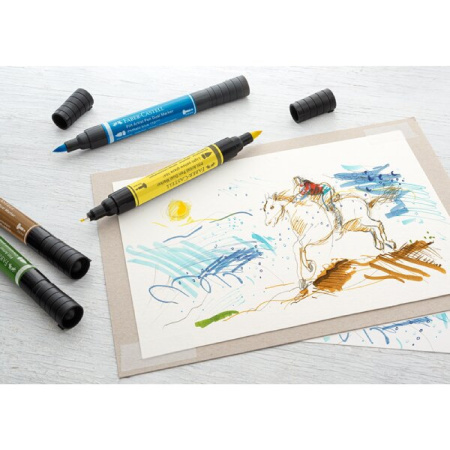 detail Popisovače Faber-Castell Artist pen Dual marker sada 10ks