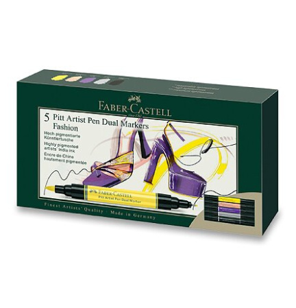 detail Popisovače Faber-Castell Artist pen Dual marker fashion sada 5ks