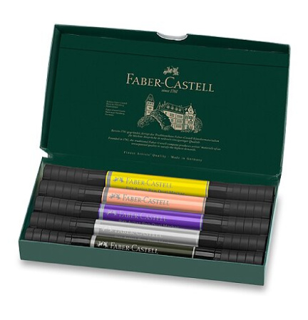 detail Popisovače Faber-Castell Artist pen Dual marker fashion sada 5ks