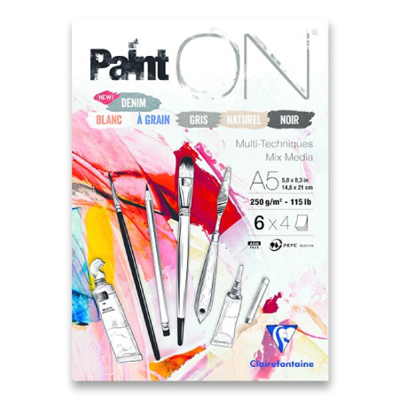 detail Blok A5 kreslící PaintOn mix colors 250g 24 listů /o