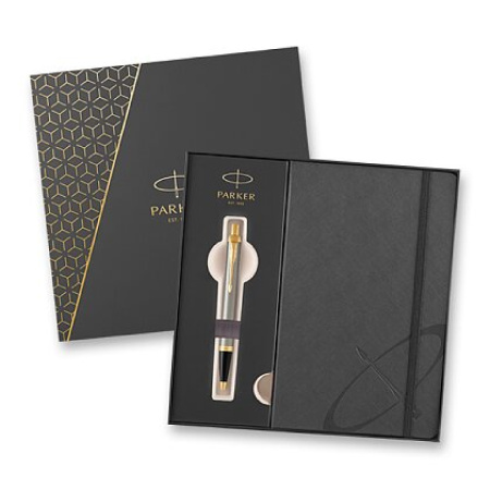 detail Dárková sada kuličkové pero Parker IM Brushed Metal GT a zápisník /o