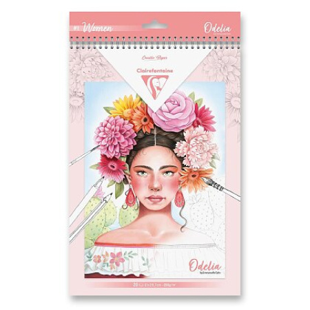 detail Omalovánky A4 Clairefontaine Odelia Women 20 listů