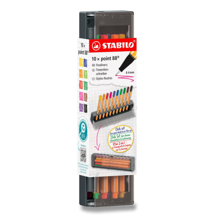 detail Liner STABILO point 88 Click Set 10 barev