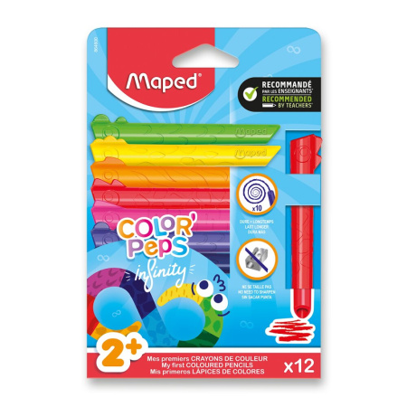 detail Pastelky Maped Infinity Kidy Jumbo 12 ks