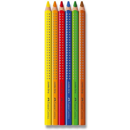 detail Pastelky Jumbo Grip Faber-Castell 6 ks papírová krabička