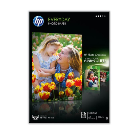 detail Fotopapír A4 HP Everyday Photo glossy 200g 25 listů