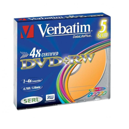 detail DVD+RW 4,7GB Colour slim
