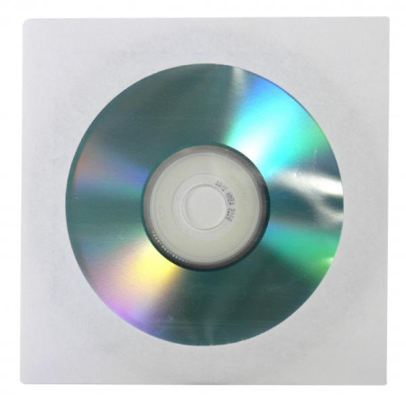 detail Obálka na 1 ks CD papír bílá s okénkem