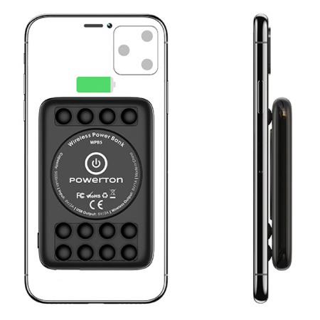 detail PowerBank Powerton Li-ion 12V 5000 mAh přísavky k telefonu čer