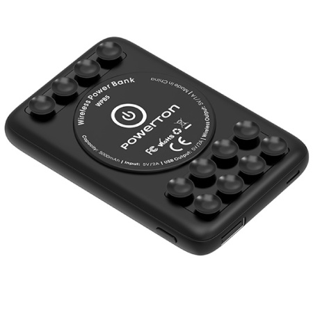 detail PowerBank Powerton Li-ion 12V 5000 mAh přísavky k telefonu čer