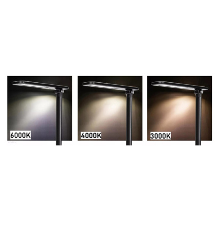 detail Stolní lampa Isiyo, hliník+ABS, černá, 390lm,3 druhy svícení, IP20, bezdrdrátov