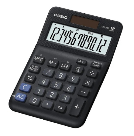 detail Kalkulačka Casio MS 20 F s výpočtem DPH dvanáctimístná černá