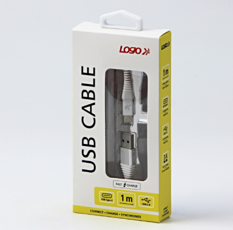 detail kabel USB A samec - USB C samec (2.0) 1m Logo