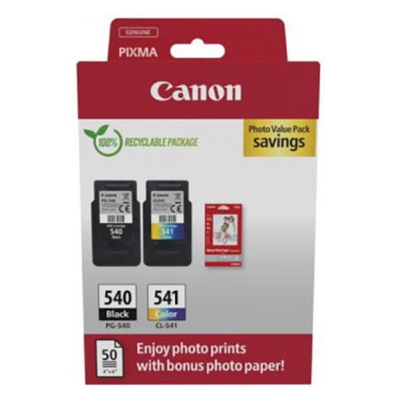 detail Cartridge Canon PG-540/CL541/GP-501+ foto papír /barevná+ černá/E