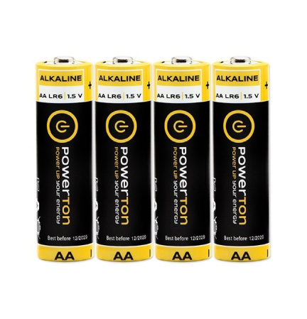 detail Baterie AA alkalická 1.5V Powerton pack 4ks