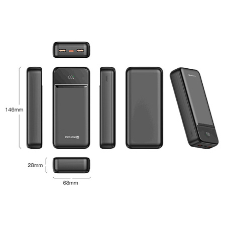 detail Power Bank 20000 mAh SWISSTEN 2x USB-A USB-C 22.5W /E