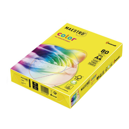 detail Kancel. papír A4 80g neon žlutý