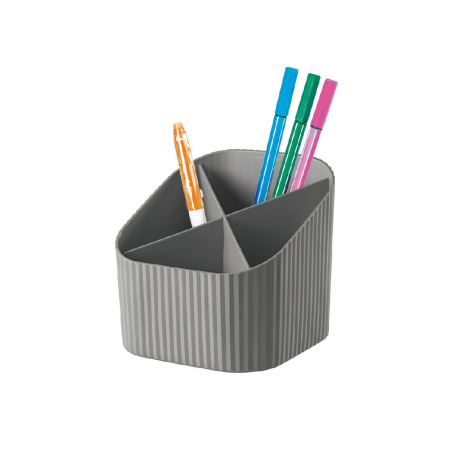detail Stojánek PS na tužky XLOOP 4 oddíly šedý