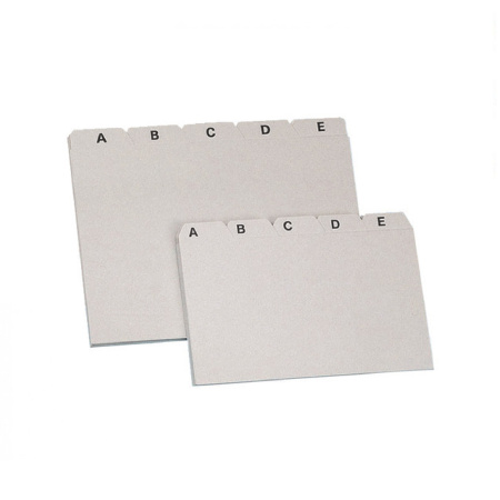 detail Registr do kartoték A5 na šířku PVC A-Z 25 listů šedý