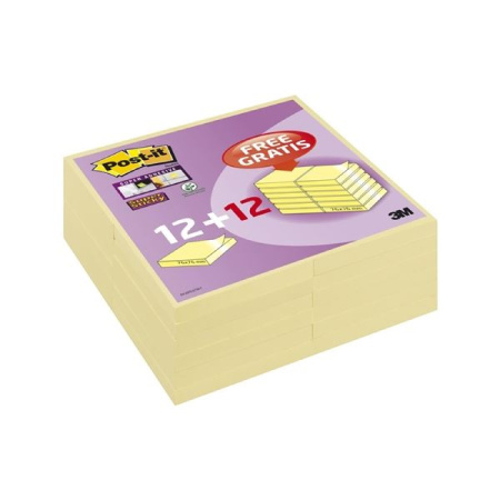 detail Bloček Post-it® silně lepící 76x76mm žlutý