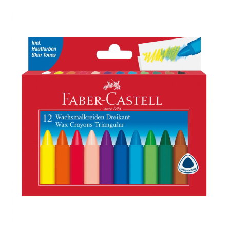 detail Voskovky 12ks trojhranné Faber-Castell