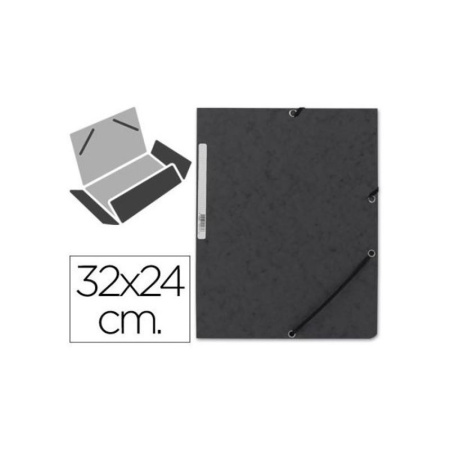 detail Mapa s gumou A4 tříchlopňová Q-Connect papírové černé