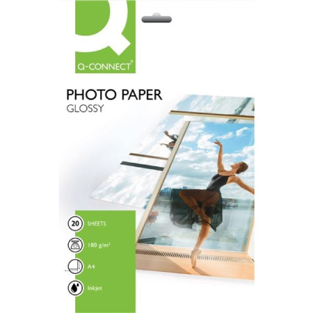detail Fotopapír Q-Connect A4 oboustranný 180 g/m2 lesklý 20 ks/E