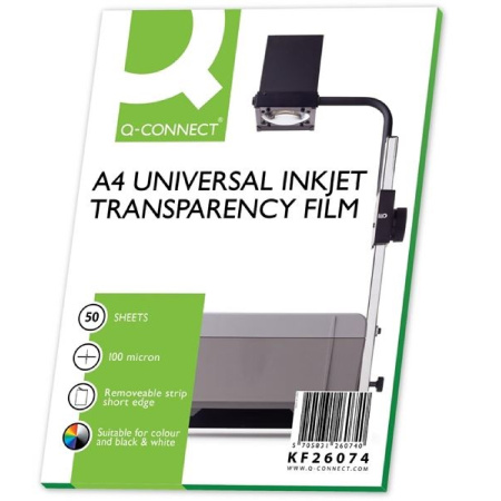 detail Fólie Q-Connect A4 100 mic inkoustový tisk 50 ks