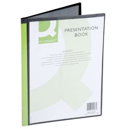 detail Katalogová kniha A4 10 kapes Q-Connect černá/E