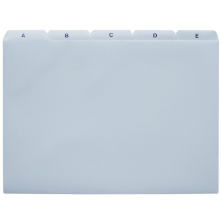 detail Registr do kartoték A4 na šířku PVC A-Z 25 listů šedý