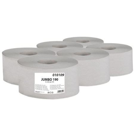 detail Toaletní papír jednovrstvý jumbo recykl 190 mm x 120 m 6 rolí /E