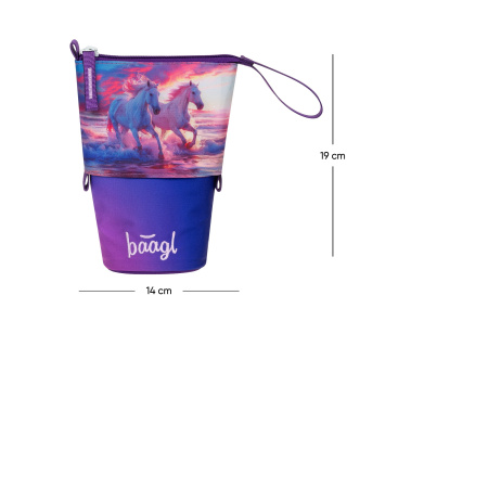 detail Penál Pastelkovník Baagl Koně Srdce