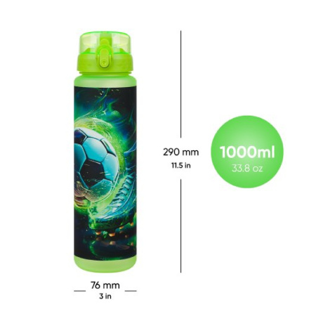 detail Láhev na pití 1000 ml BAAGL Tritanová Fotbal