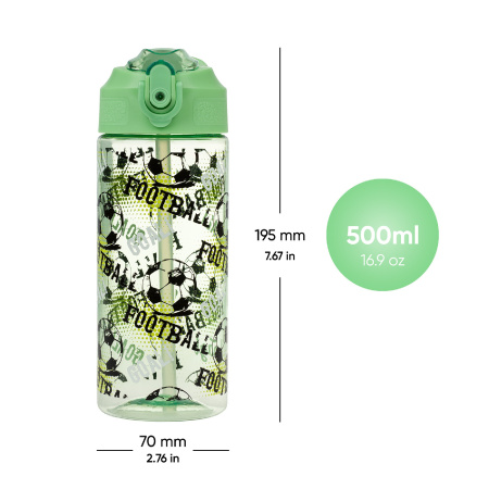 detail Láhev na pití 500 ml BAAGL Tritanová Fotbal s brčkem