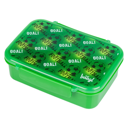 detail Box na svačinu Baagl Fotbal s přihrádkami