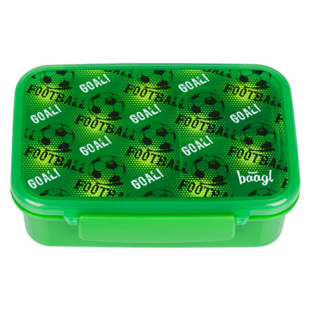detail Box na svačinu Baagl Fotbal s přihrádkami