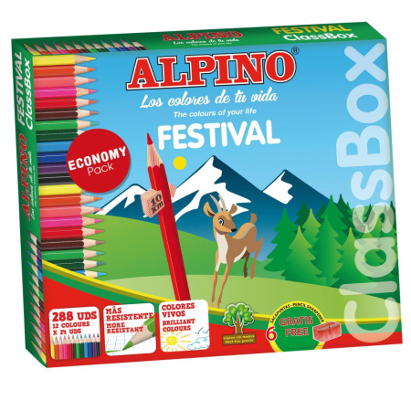 detail Pastelky Alpino festival 12 barev x 24ks