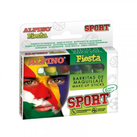 detail Barevné tužky na obličej ALPINO - 6ks SPORT