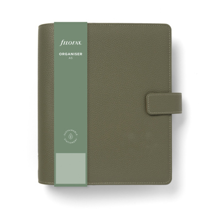 detail Diář A5 Filofax Camden olive