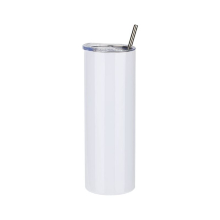 detail Bílá nerezová láhev s čirým bezpečnostním uzávěrem 20 Oz