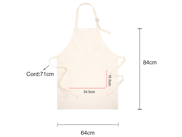 detail Zástěra pro potisk sublimací - imitace lnu