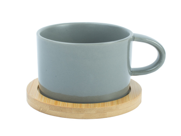 detail Hrnek Makronka - šedý