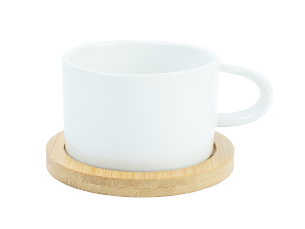 detail Hrnek Makronka - bílý