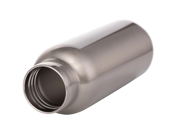 detail Stříbrná termoska s bambusovým víčkem - 500 ml