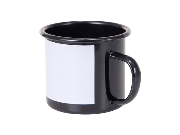 detail Černý plecháček s bílým okénkem 12 Oz - černý lem