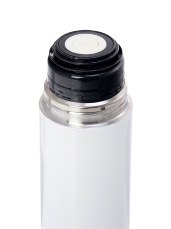 detail Termoska s bílou tiskovou plochou a kovovým víčkem - 750 ml