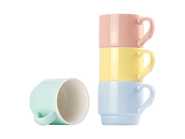 detail Stohovatelný porcelánový hrnek 11 Oz - bílý