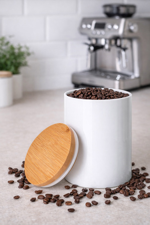 detail Kuchyňská dóza SubliT s bambusovým víčkem 300ml