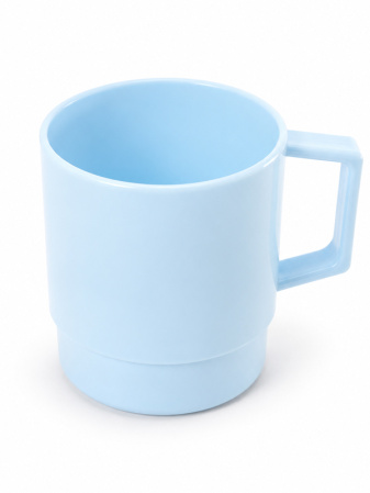 detail Světle modrý stohovatelný polymerový hrnek 10 Oz